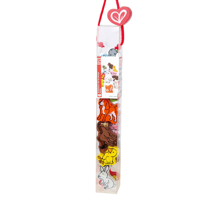Hape Farm Animals Linking Wooden Block Toy