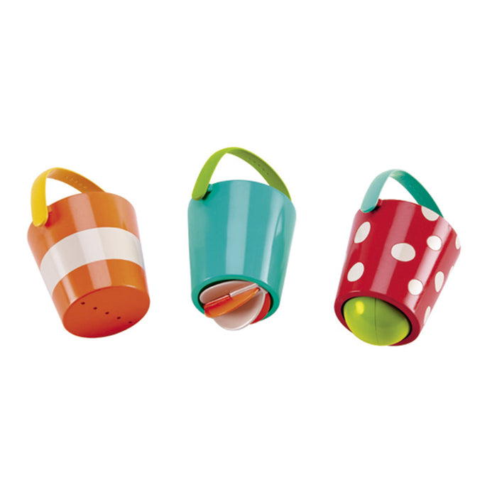Juego de Baldes Alegres Hape Juguete para el Baño
