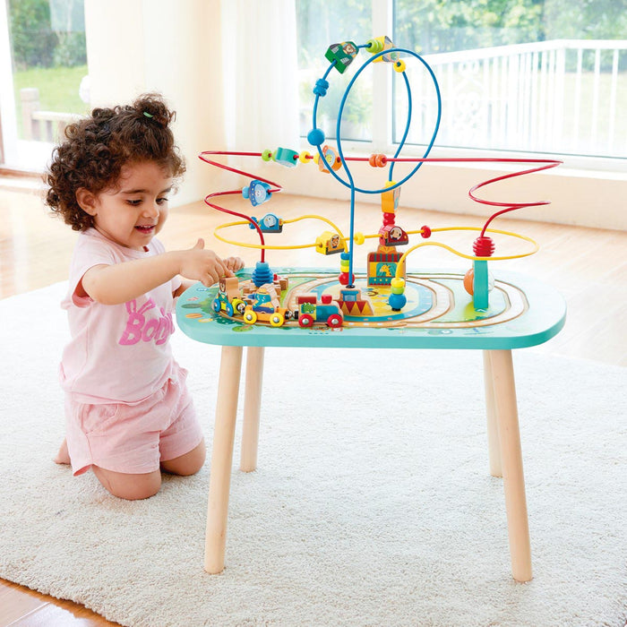 Hape Railway and Labyrinth Table